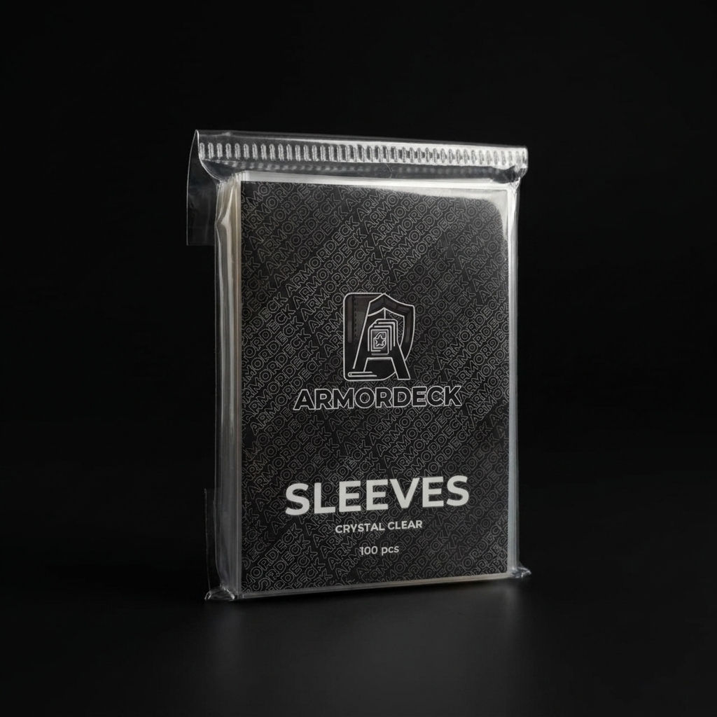 Sleeves protectrices TCG pochettes transparentes anti-rayures sans acide ArmorDeck