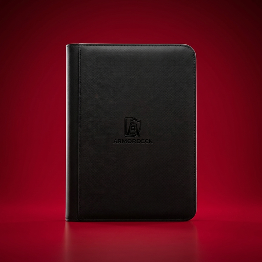 Classeur de protection 360 cartes TCG noir grande capacité cuir synthétique ArmorDeck