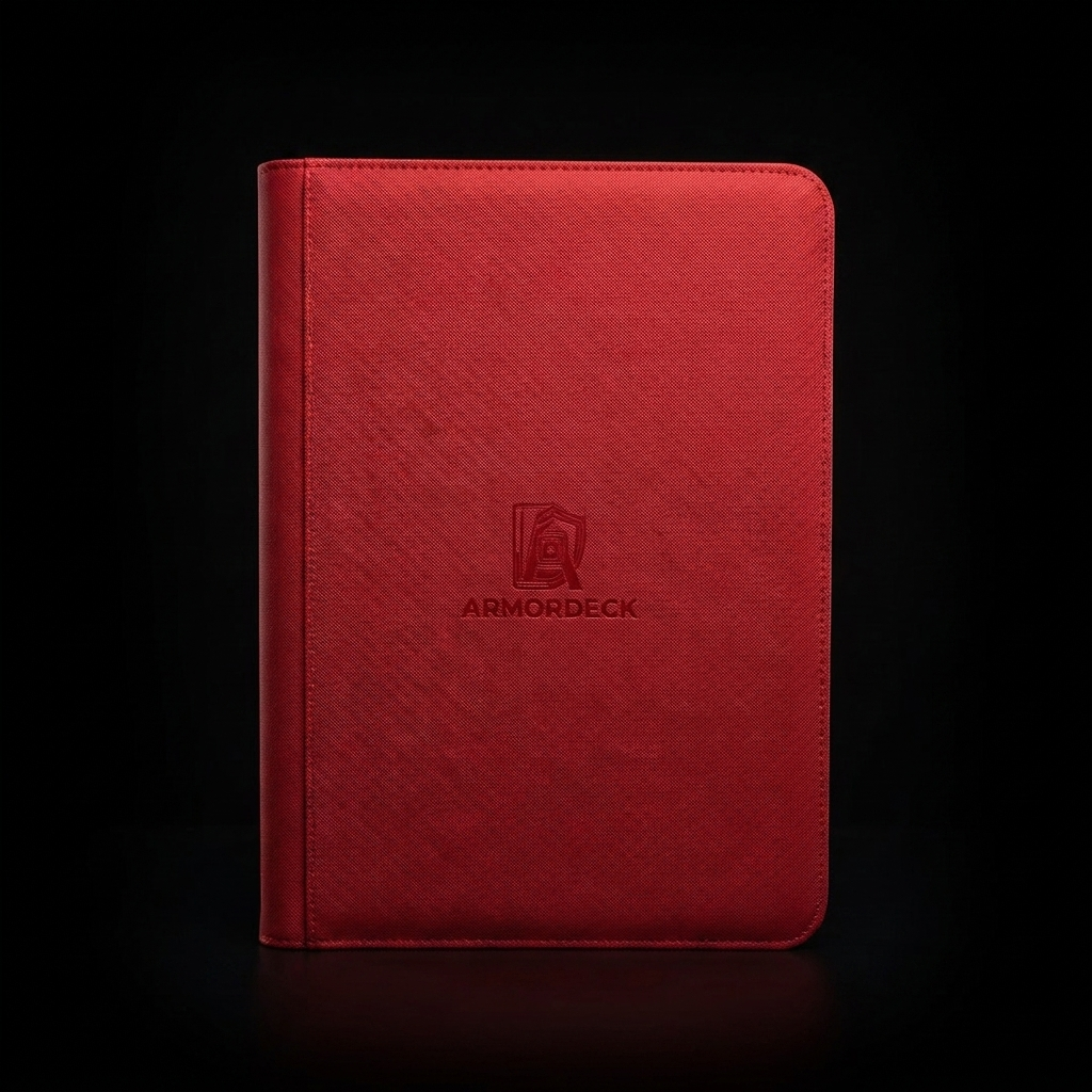 Classeur de protection 360 cartes TCG rouge grande capacité cuir synthétique ArmorDeck