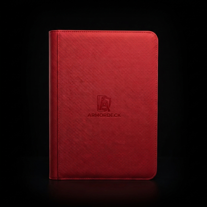 Classeur de protection 360 cartes TCG rouge grande capacité cuir synthétique ArmorDeck